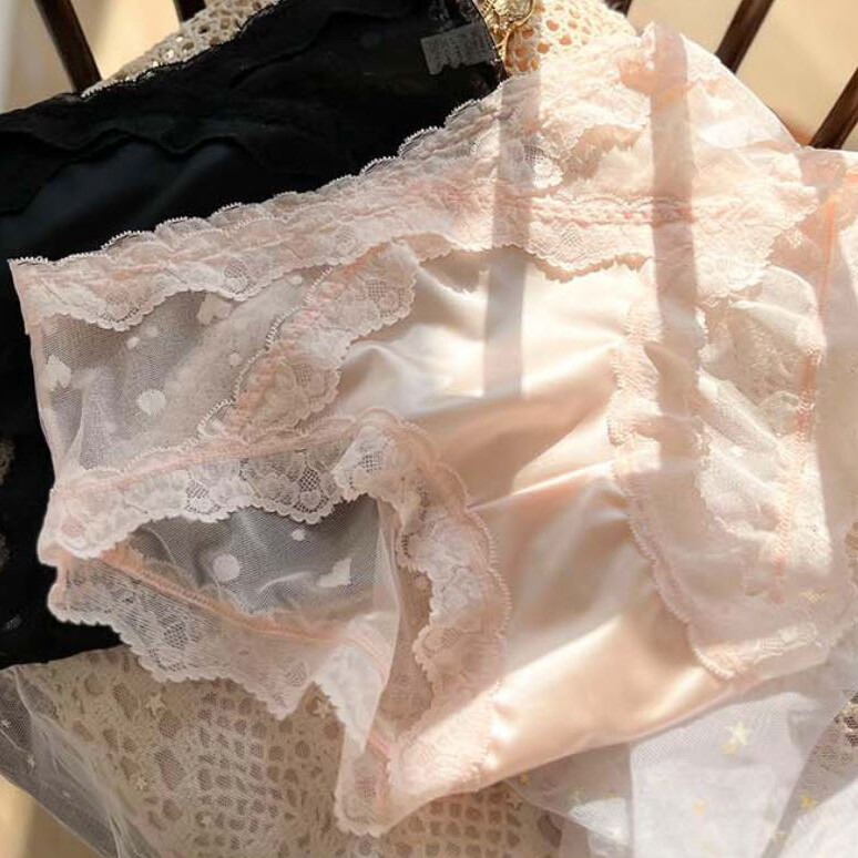 5 Pack Lot Sexy Womens Ladies French Lace Panties Satin Panty Underwear Briefs