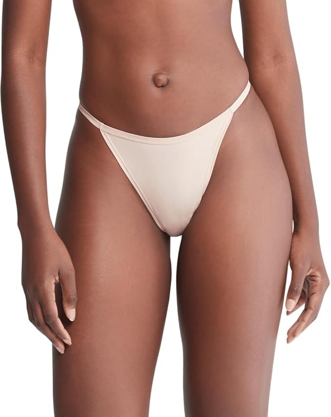 NWT Calvin Klein Womens L Sheer Marquisette High-Leg Tanga Underwear QF6730