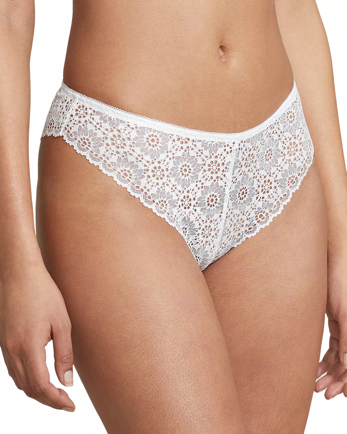 POLO RALPH LAUREN Lace Tanga Panties In WHITE SZ S