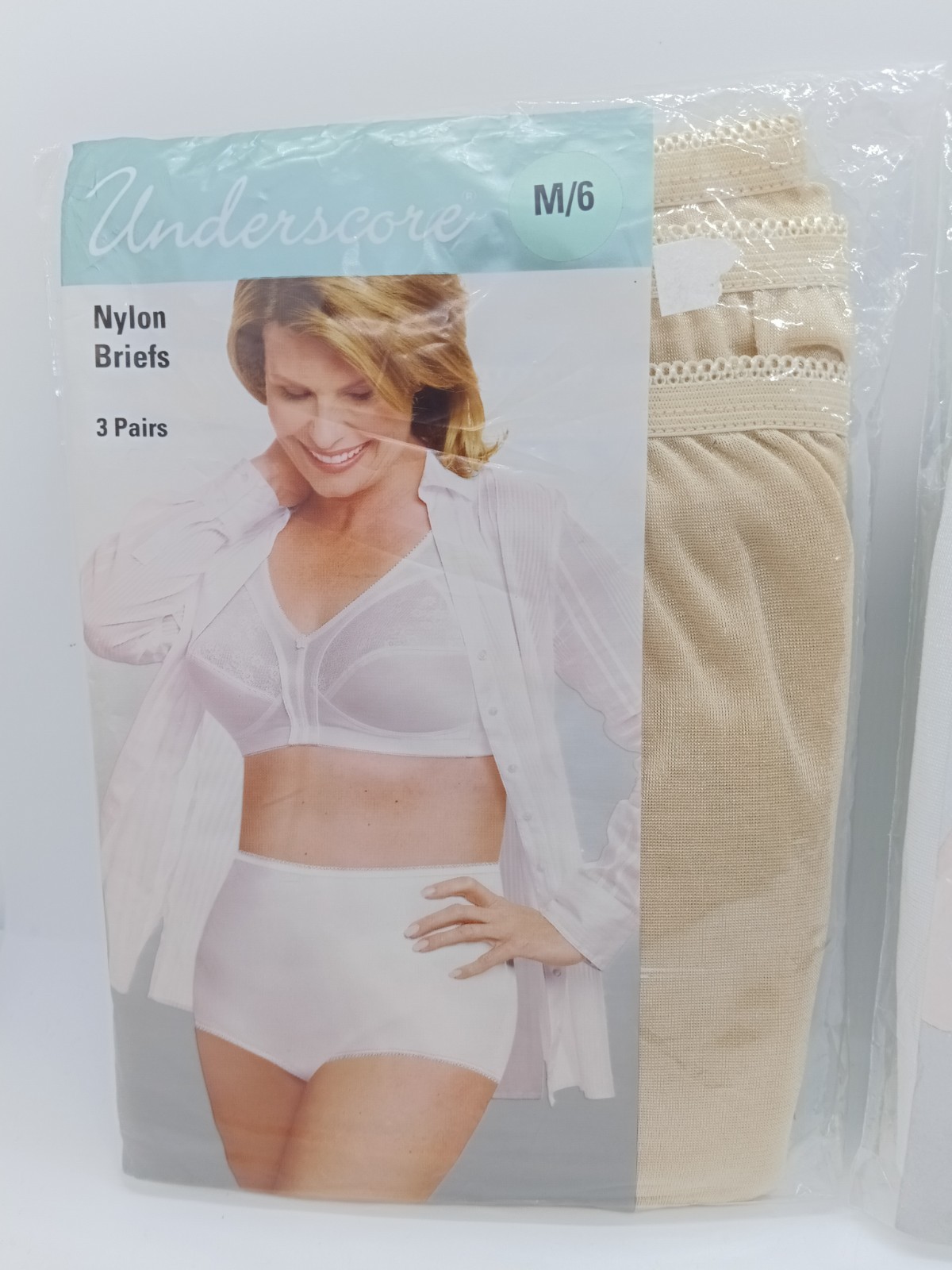 Underscore JCPenney Nylon Panties Briefs Multicolor Lot 2 3-Packs Size 6 M NEW