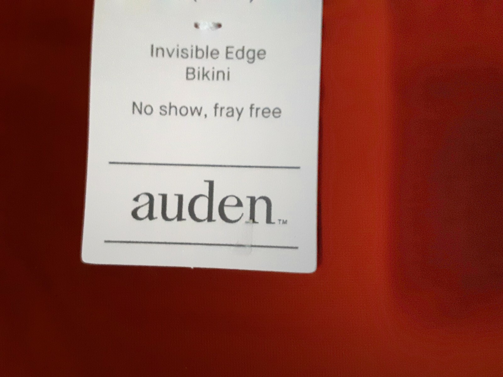 Auden Womens Laser Cut Cheeky Bikini Panties Size M XL Mesh Back Orange Berry
