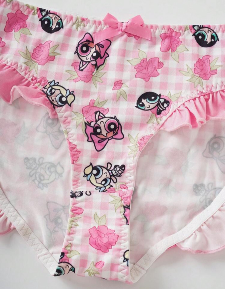 Powerpuff Girls Licensed Kawaii Y2K Cute Cartoon Brief Panties size L pack of 3