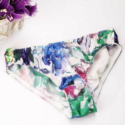 Womens Silk Panties Floral Pattern Lady Underwear Briefs Bottom Lovebay On Sales