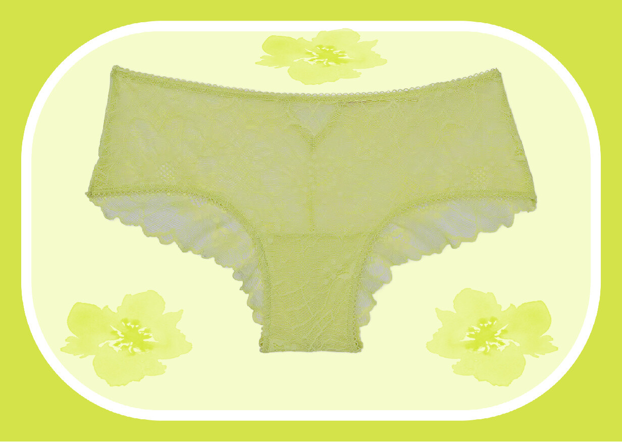 S L XL XXL Citron Glow FLORAL LACE w Back Detail Victorias Secret CHEEKY Pantie