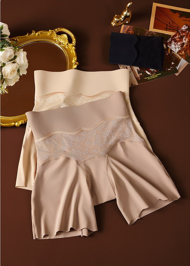 Women Leggings High Waist Ice silk Shape Solid Tummy Control Underpants 77531