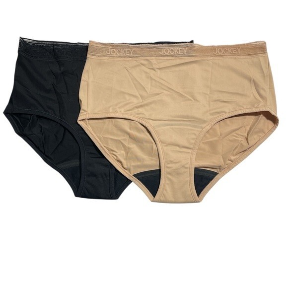 Jockey~Set of 2~Worry Free Micro Stretch Brief~X-Large~Black/Light~A648725 13334