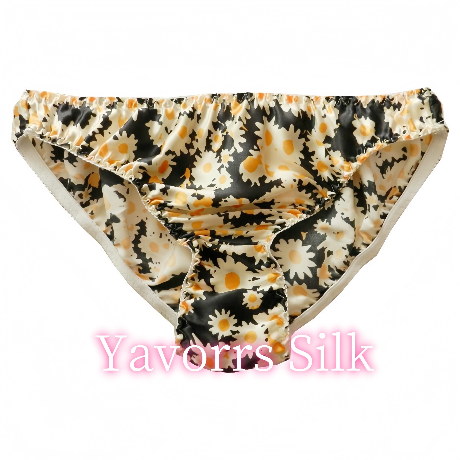 Yavorrs 6pcs Women’s Floral 100% Silk Bikinis Panties S M L XL 2XL Multicolor