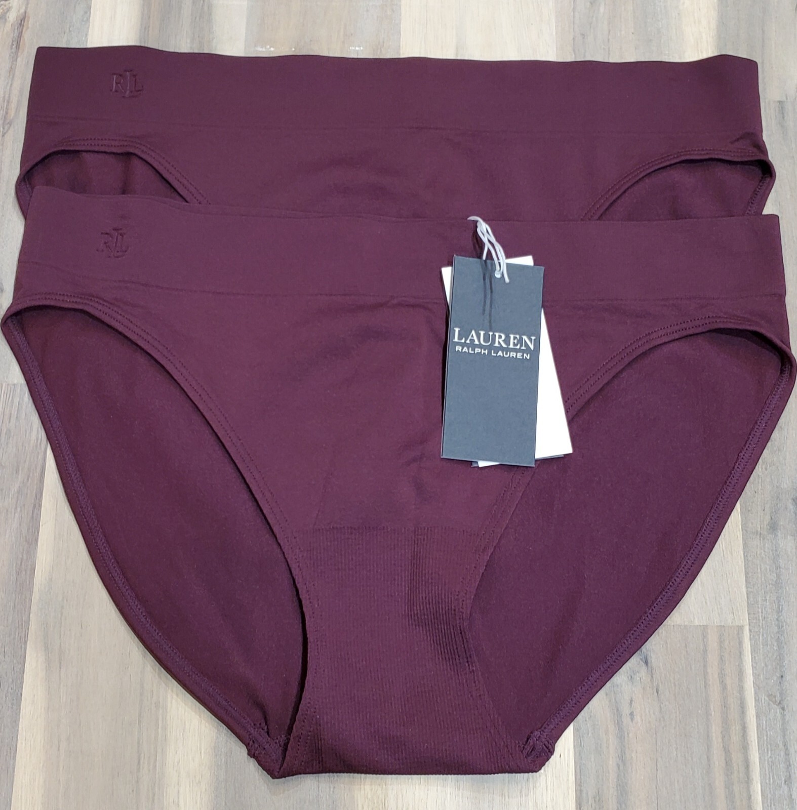 Lauren Ralph Lauren Women’s Monogram Mesh Jacquard Bikini 4L0048 Sze Medium Wine