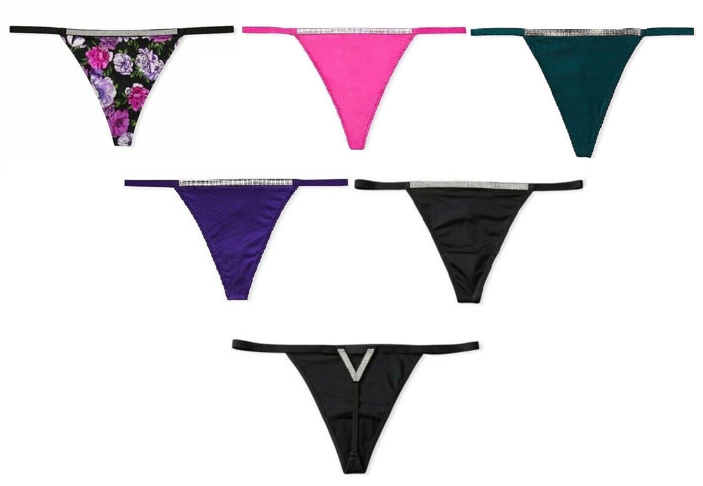 VICTORIA’S SECRET VERY SEXY SHINE STRAP V-STRING THONG PANTY XS S M L XL NWT