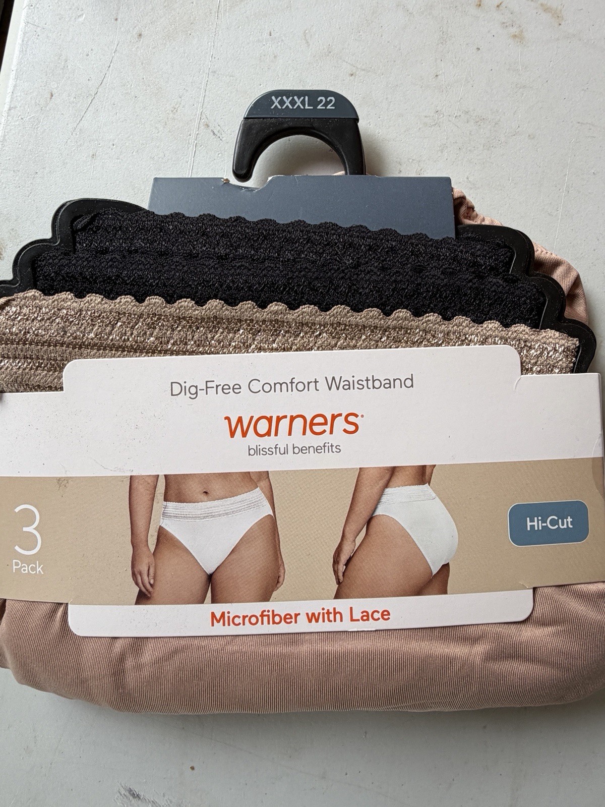 Women’s Hi-cut Warners Panties Size 3XL 3 Pack
