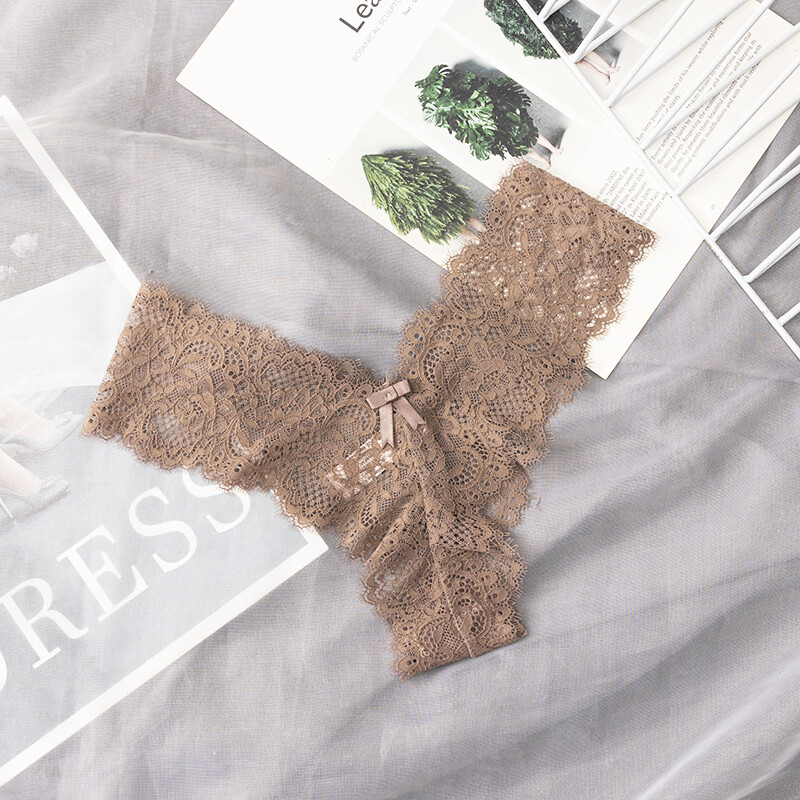 5PCS/LOT Womens Sexy G-String Lace Panties Lingerie Thong See Through Intimates