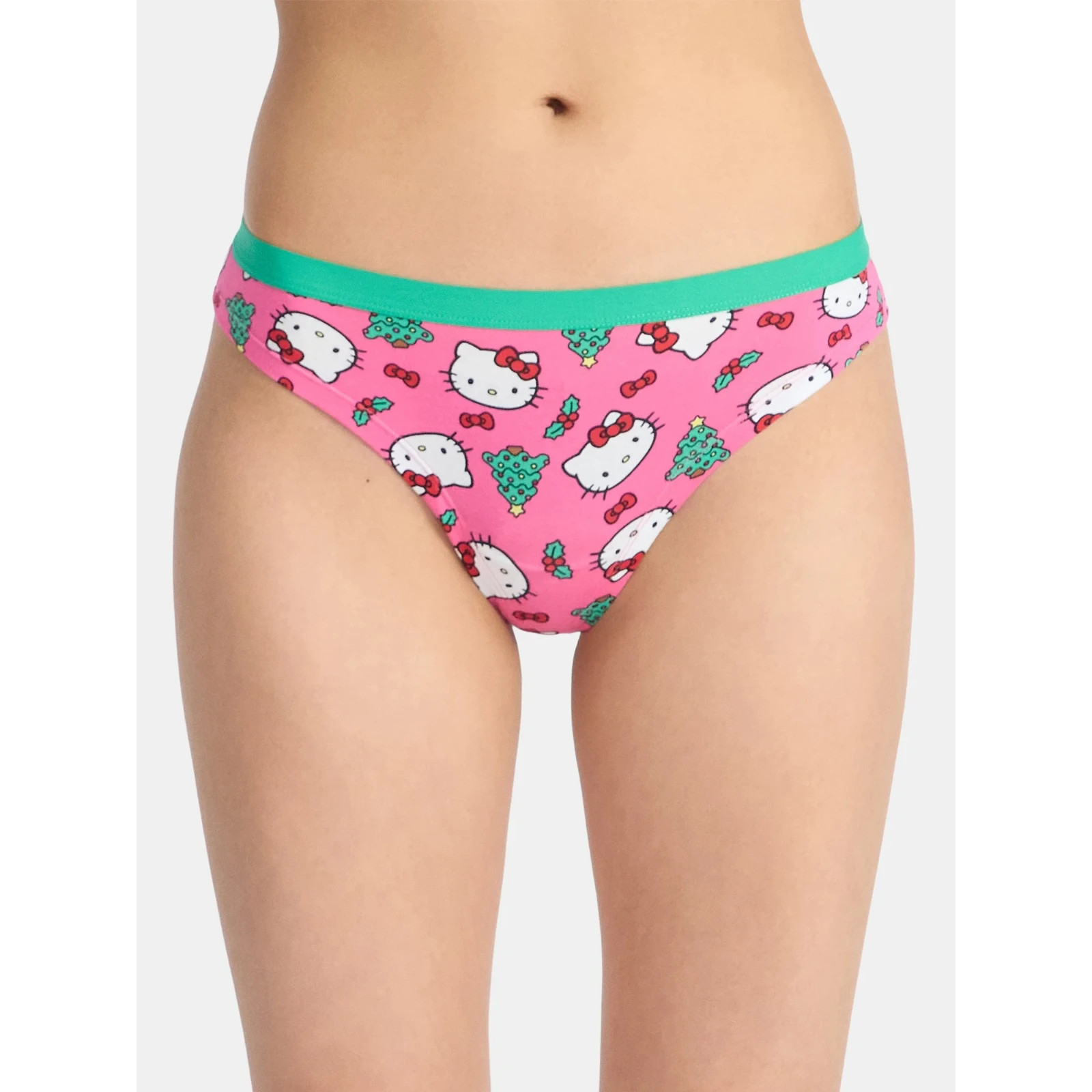 Hello Kitty Women’s Christmas Cheeky Panties, 3-Pack Size L(12-14)