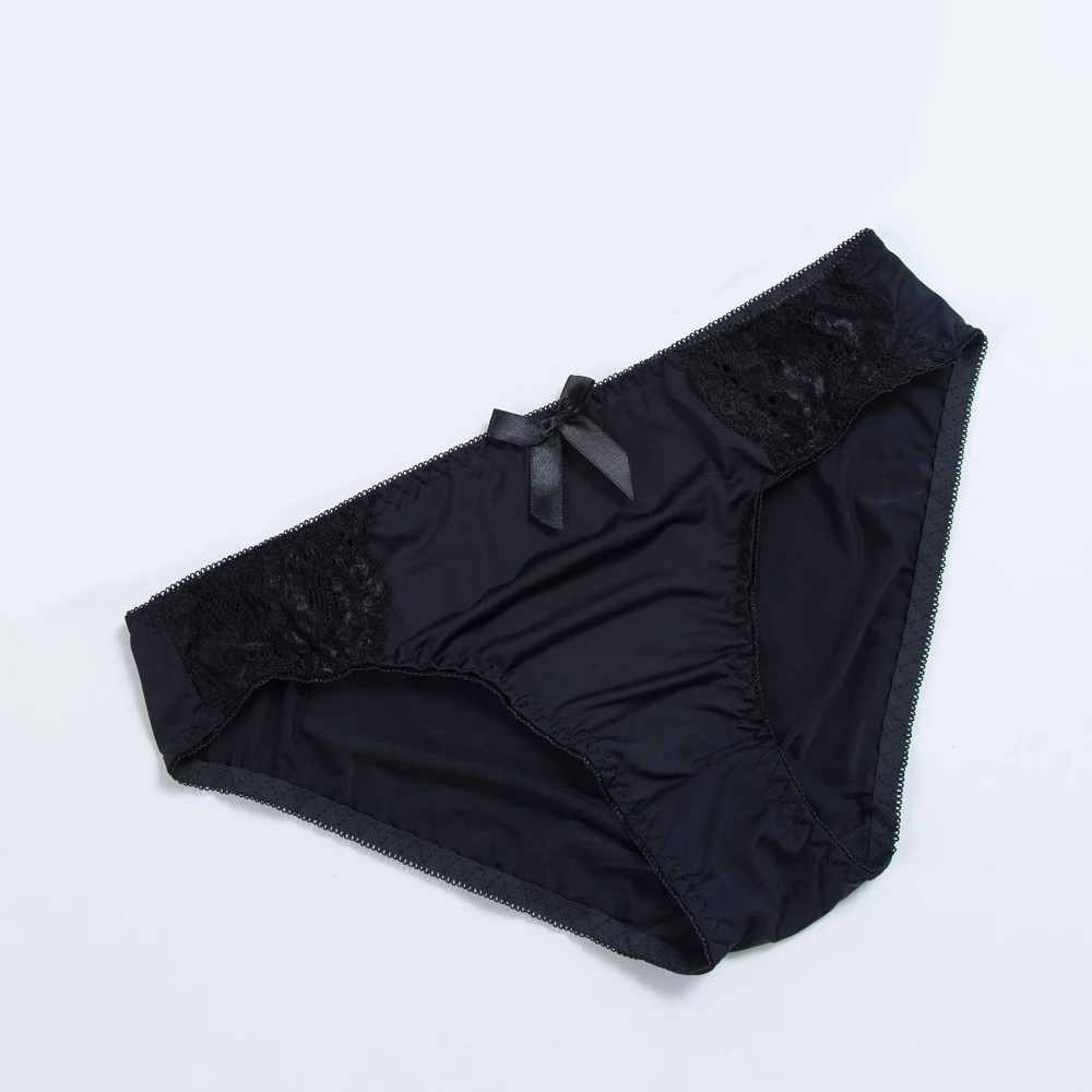 Solid Seamless Panty Set Invisible Low Waist Briefs Underwear Women 2PCS Set