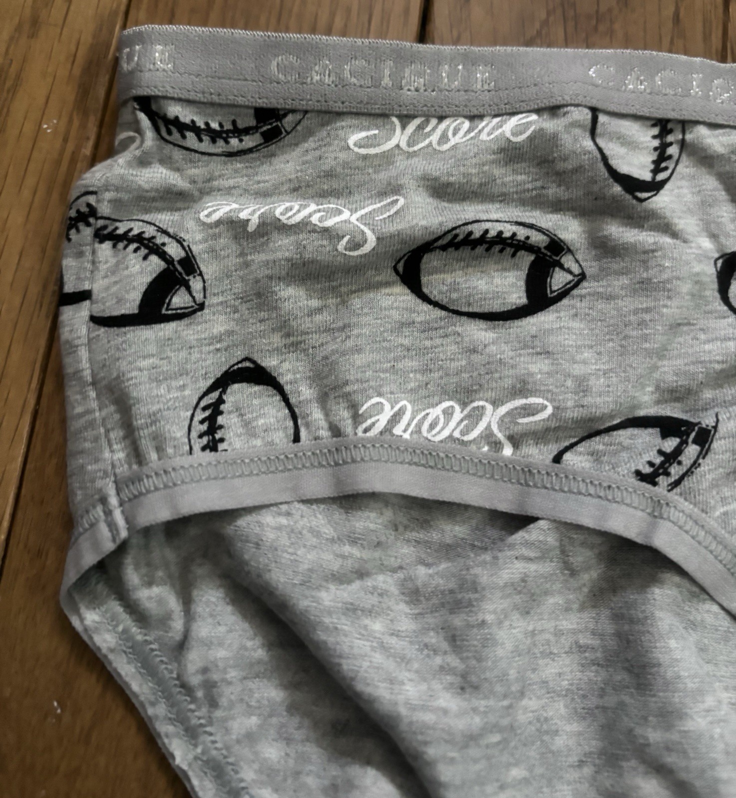 Plus Sz 22/24 Lane Bryant Cacique Hipster Cotton Panty Gray Football Fall Sports