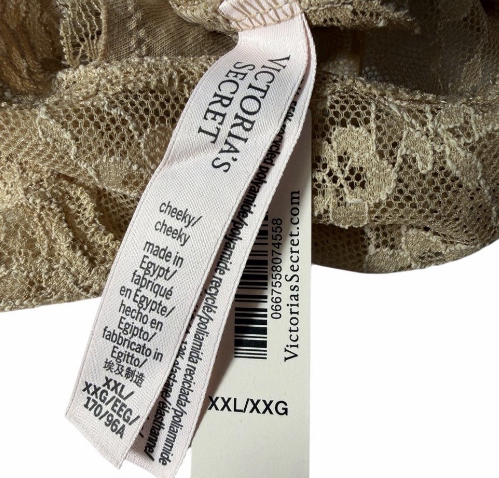 Victoria’s Secret Lace cheeky Panties nude and black women size XXL bundle of 2