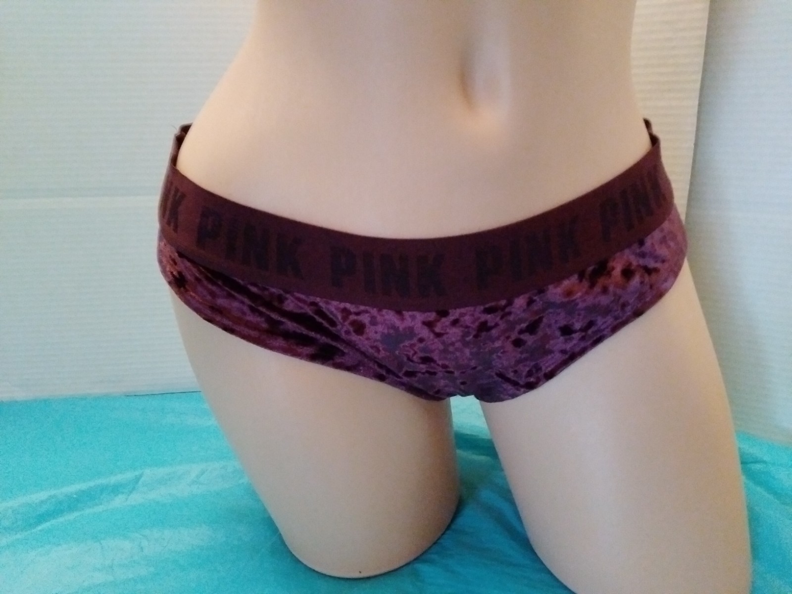 Panties Victoria’s Secret Silky Soft Velvet Thong SZ L Wine Color
