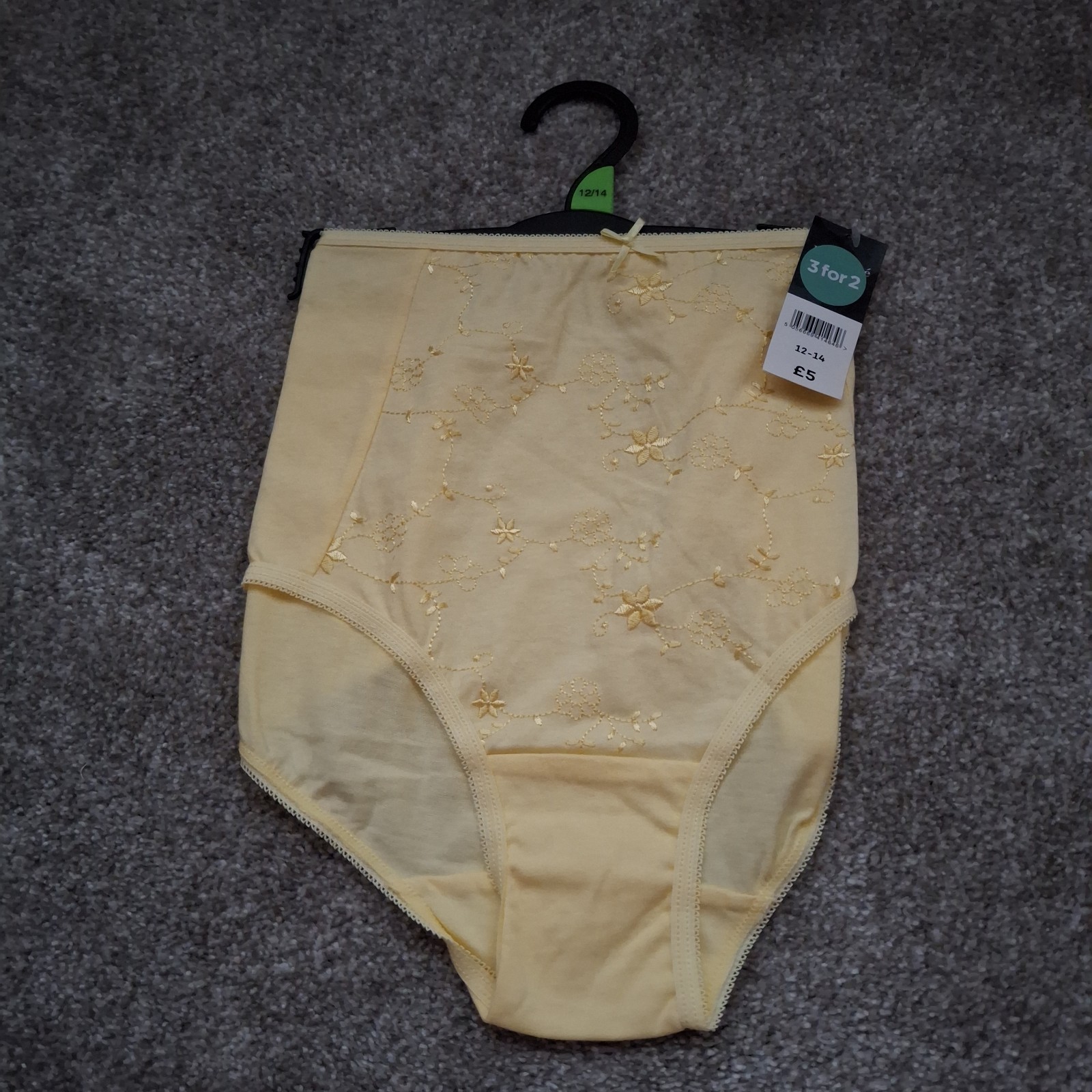 Bonmarche UK 12/14 Womens Full Briefs Knickers yellow floral New