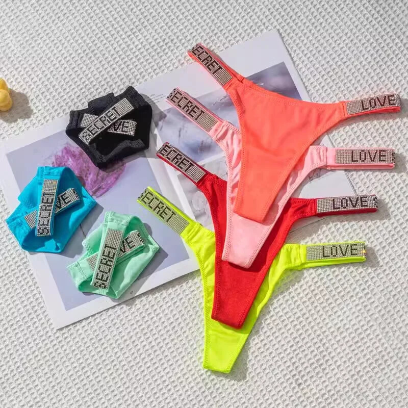 Women’s Fashion Lingerie Low Waist Women’s Underwear Underwear Rhinestone.