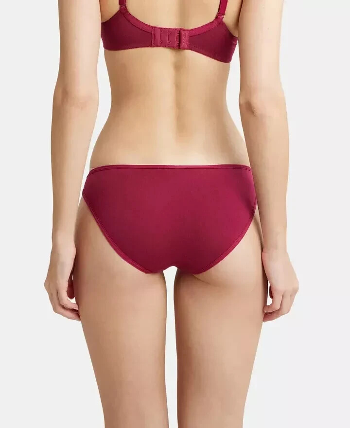 Jockey Women’s Super Combed Cotton Elastane Stretch Low Waist Bikini Hot Look
