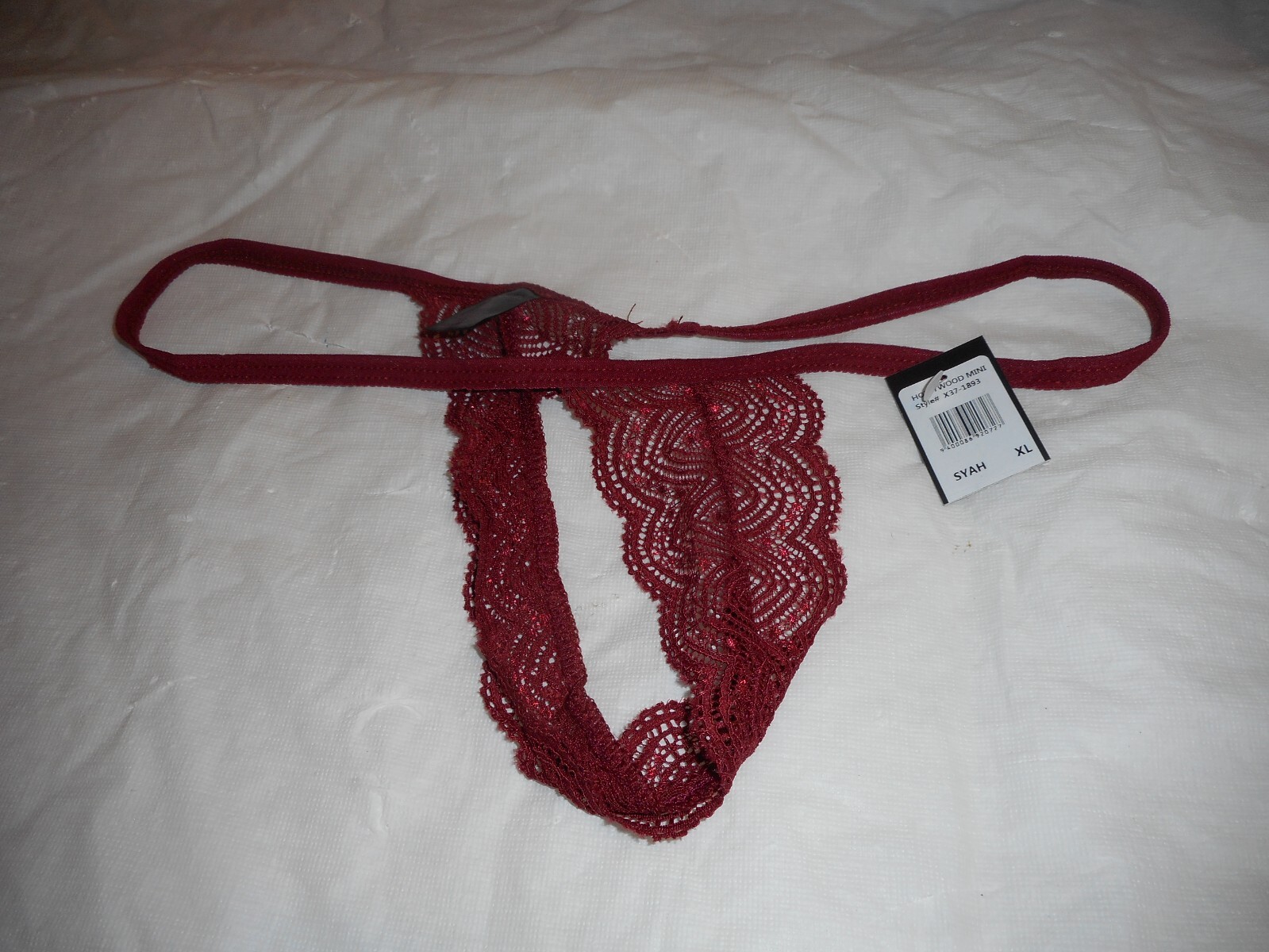Frederick’s Of Hollywood Women’s Brown/Reddisn Lace Thong Exta Large