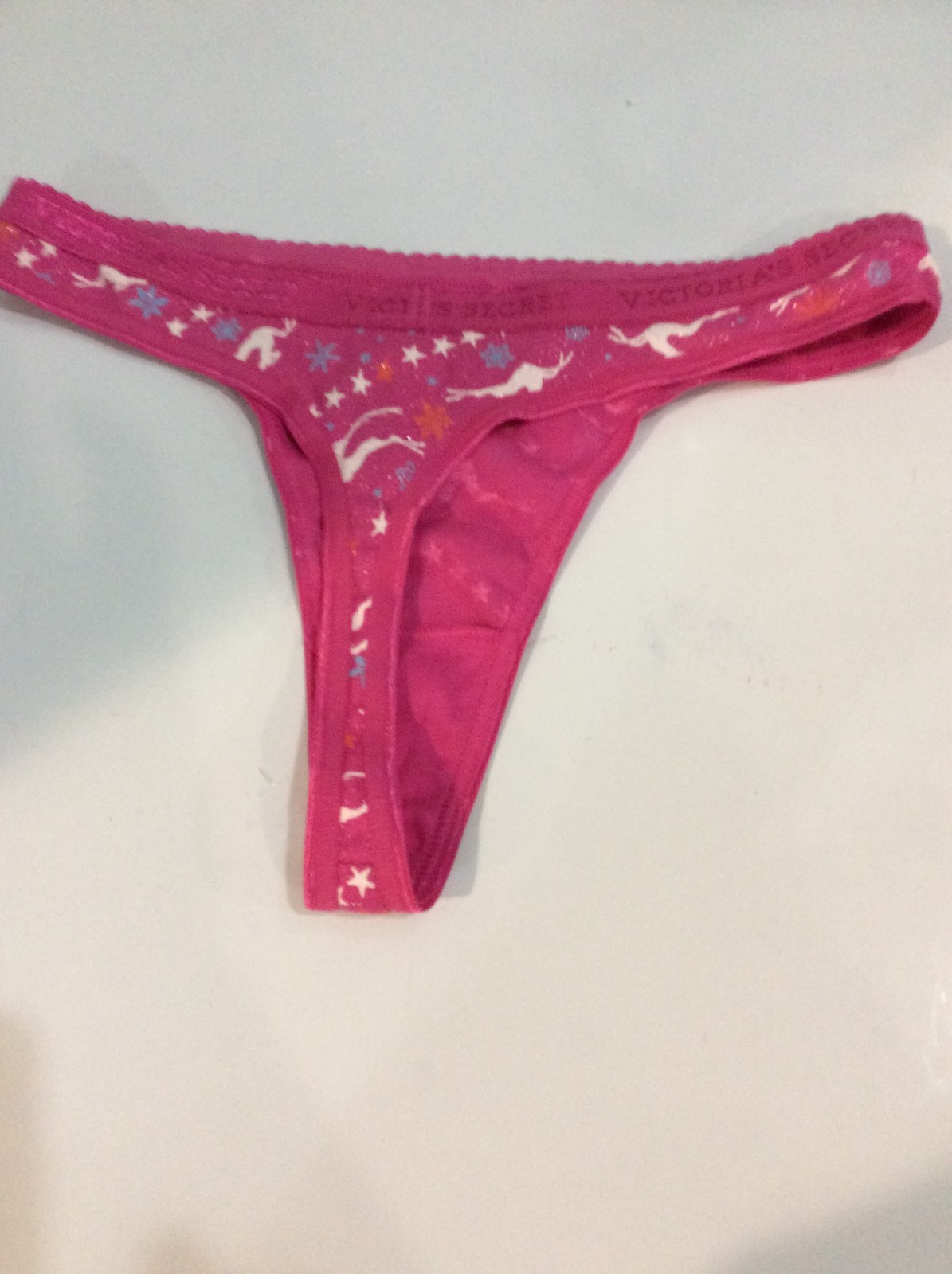 Vintage 2003 Victoria Secret Signature Waistband Low rise Thong Size M New