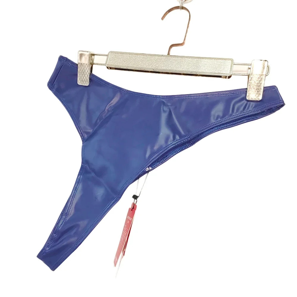 Latex PU PVC Oil Glossy Shiny G-string Short Panties Micro Thong T-Back Briefs