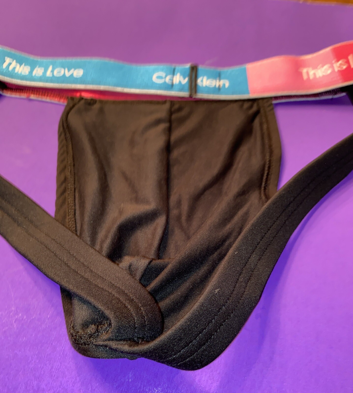NEW! Calvin Klein “This Is Love “ Black Strappy Thong