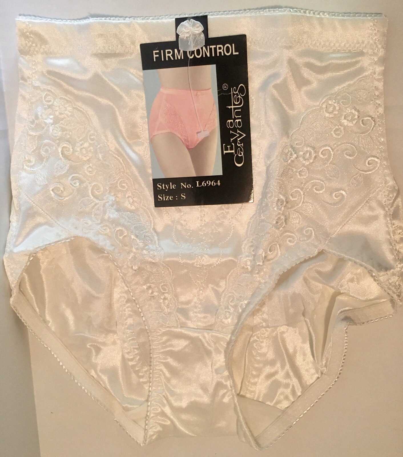 Eva Cervantes Panties Underwear Lace Shapewear Floral Satin Decoration S Lot 2
