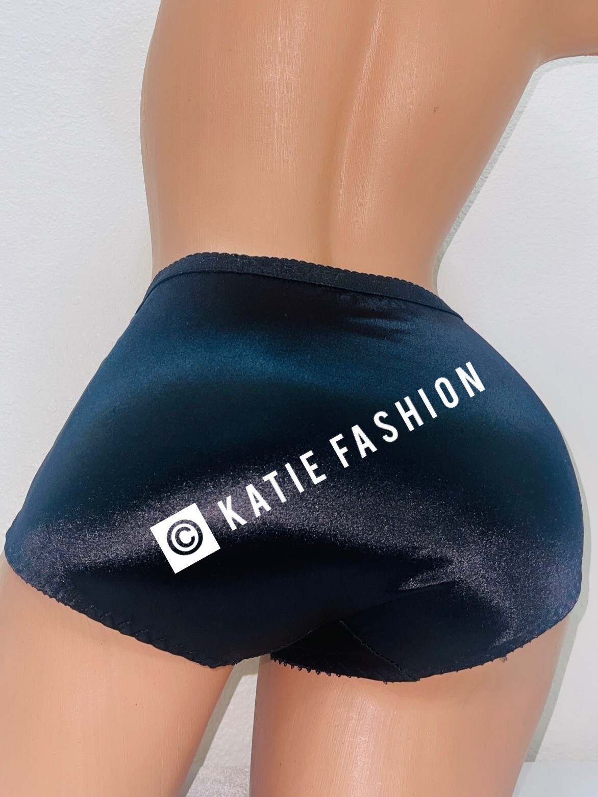 6 Pack High Waist Full Coverage Shiny Smooth Silky Satin Brief Panty Underwear M