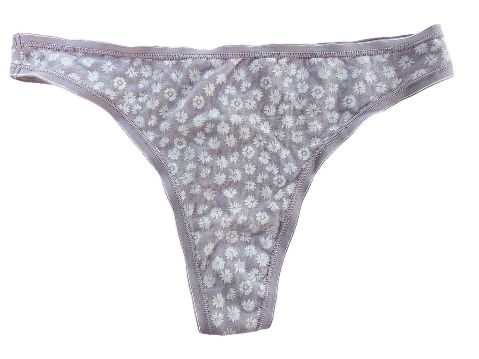 SKIMS Women’s L Dipped Front Clay Thong Underwear And GAP Purple White Floral