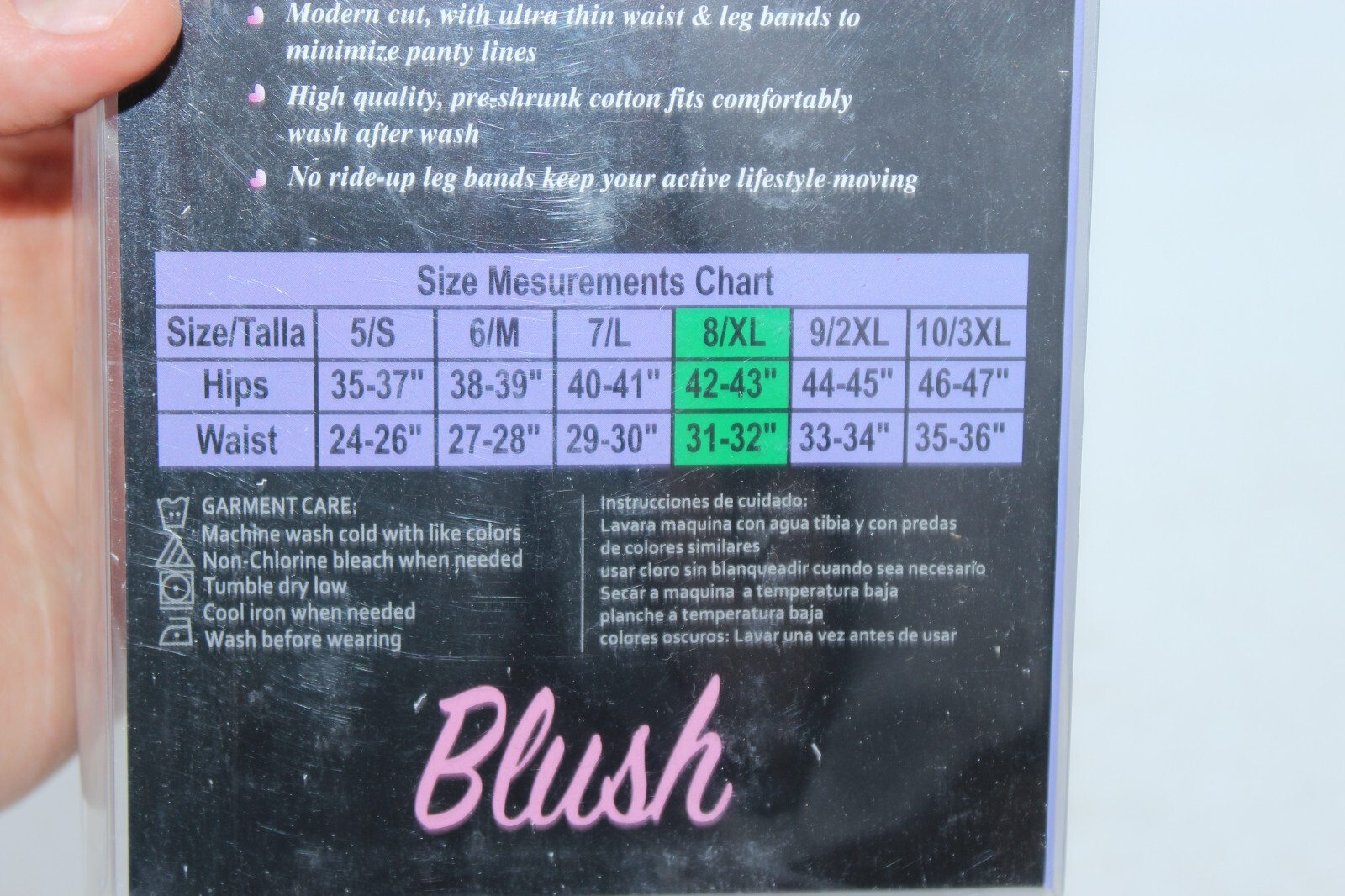 Blush 5-Pack Hi-Cuts Woman’s Underwear Size 8 XL 42-43″ Pink Shades Comfy NEW