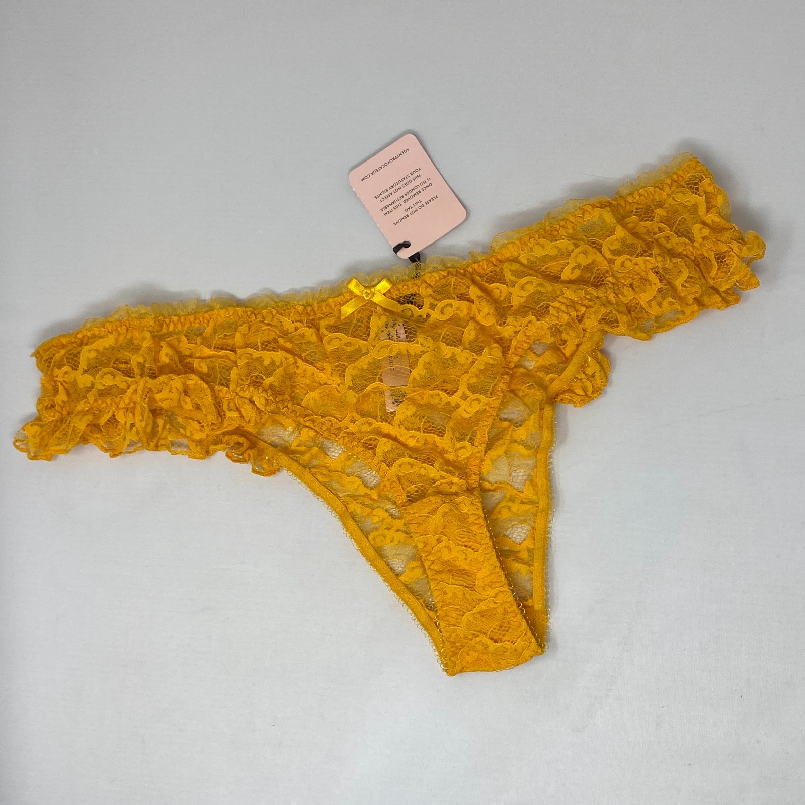 Agent Provocateur Anna Yellow Lace Brief AP5 Extra Large NWT