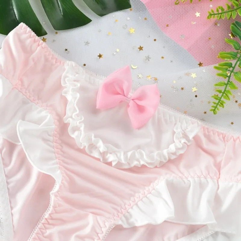 Mid Rise Brief Panties Lace Trim Stretch Breathable Soft Comfortable Fit 4PCS