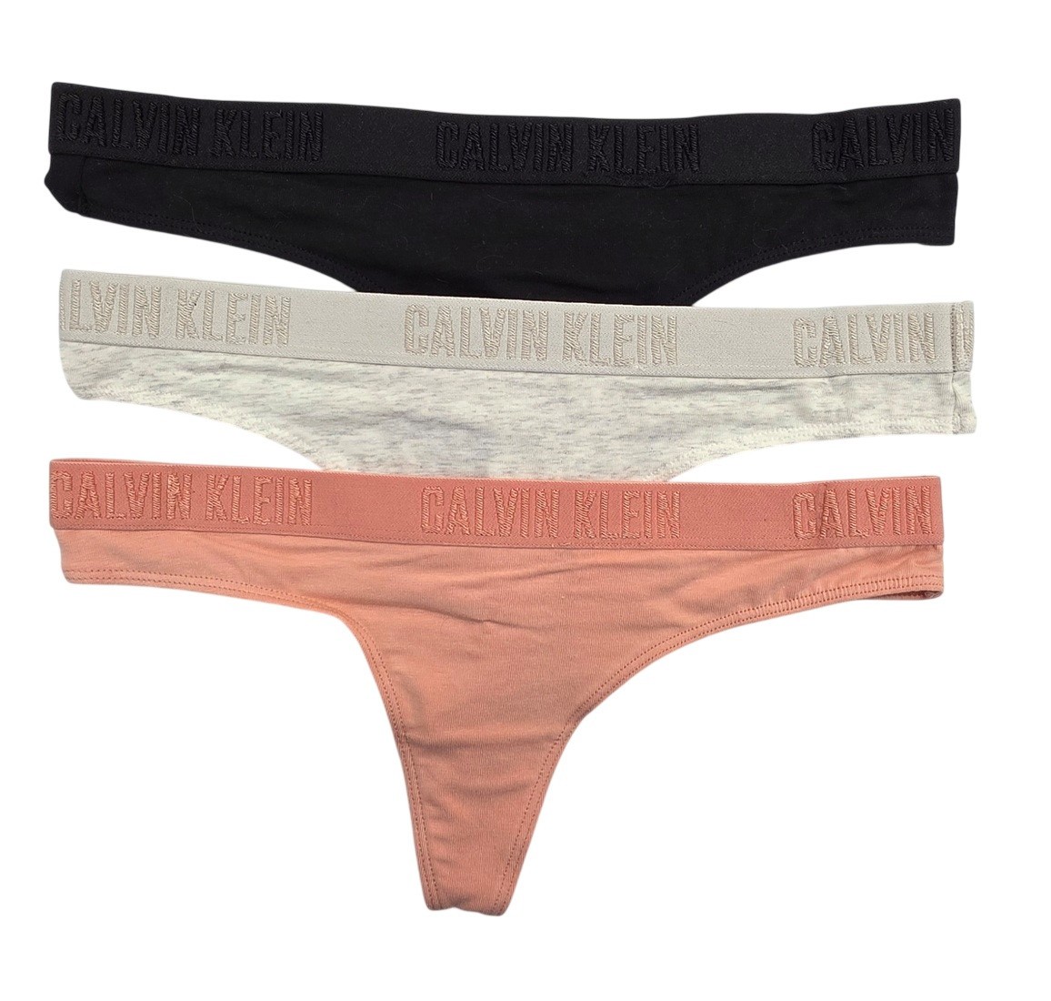 Calvin Klein Women’s Monochrome Thongs 3 Pack – QP2000O
