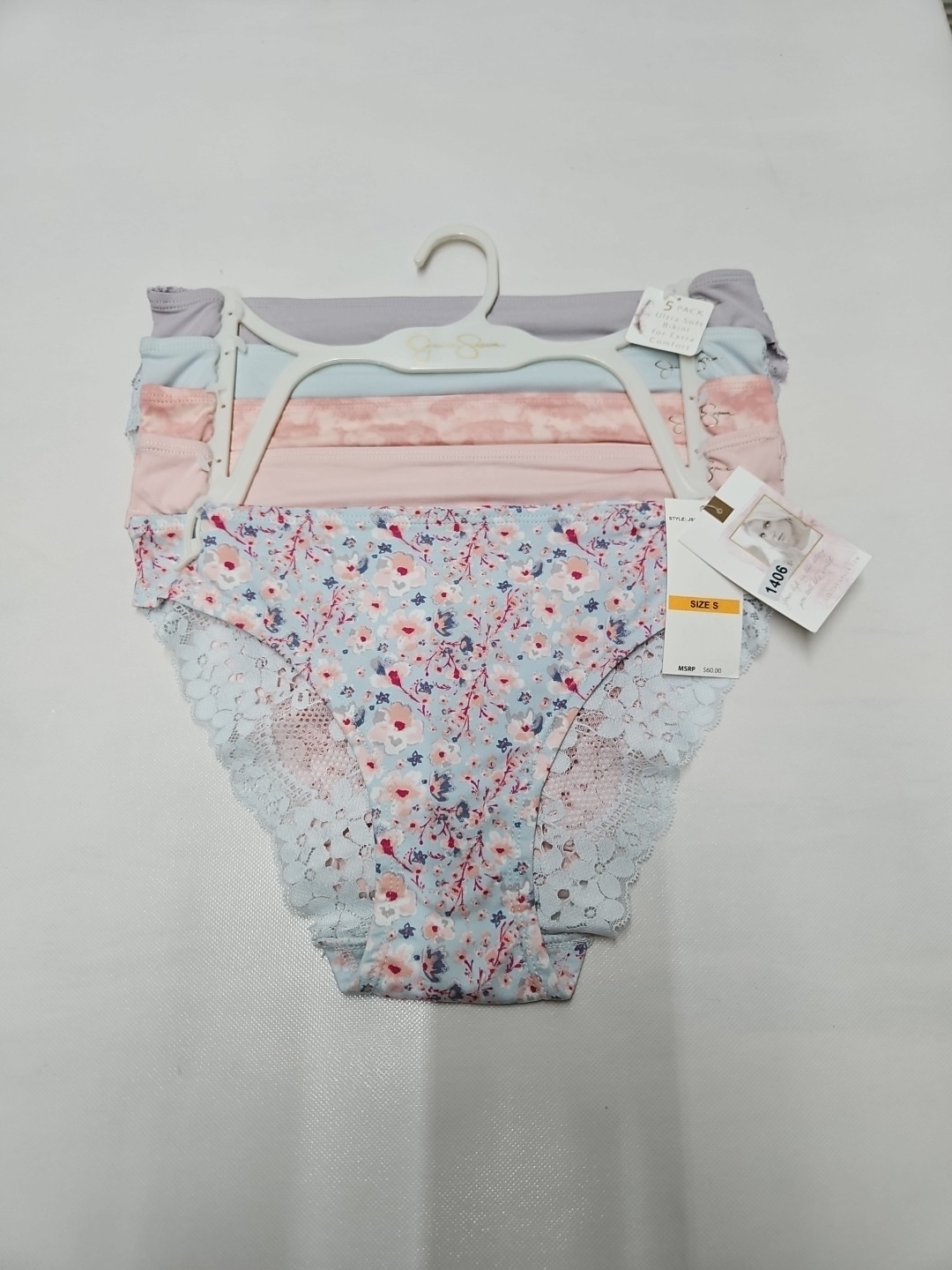 Jessica Simpson Ultra Soft Bikini For Extra Comfort Size Small Multicolor 5pk…