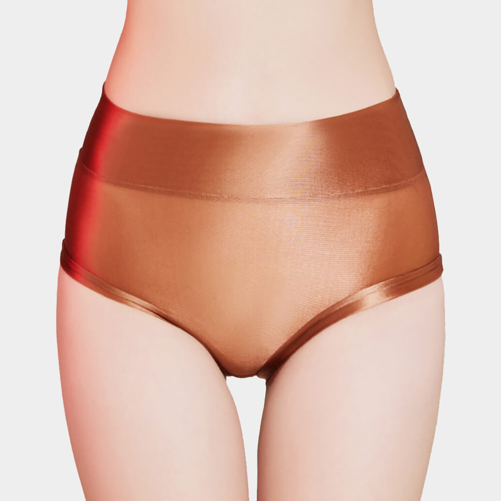 Womens Ultra-thin Sheer Oil Shiny Glossy Panties Underwear Boxer Briefs Knickers