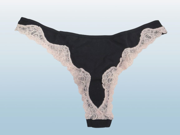 EXPRESS INTIMATES COTTON SPANDEX THONG PANTY BLACK SIZE SMALL BOXED LOT OF 5