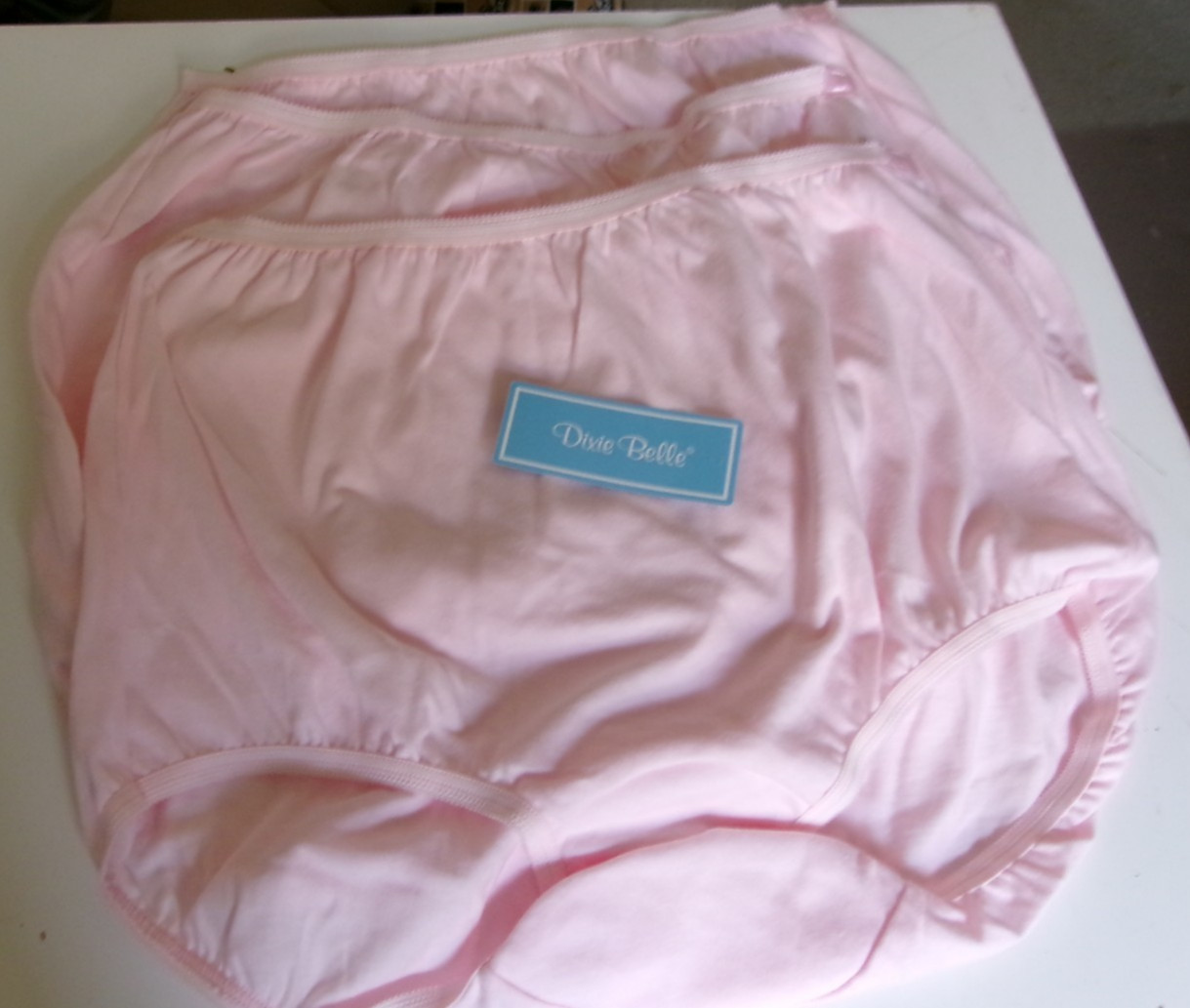 3 Dixie Belle by Velrose Cotton Briefs 100% Cotton Pink Size 7 Style 410