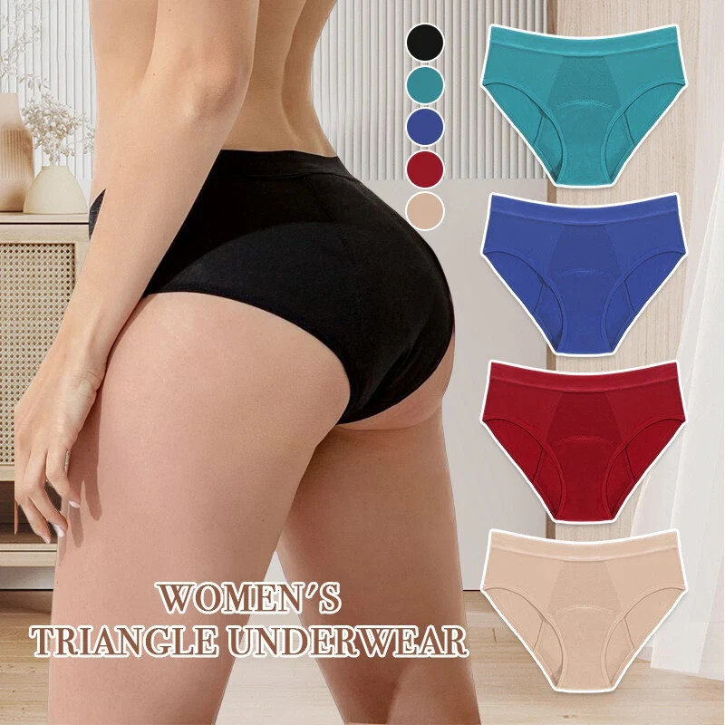 Womens Bamboo Menstrual Period Underwear Leakproof Panties Comfortable Plus Size