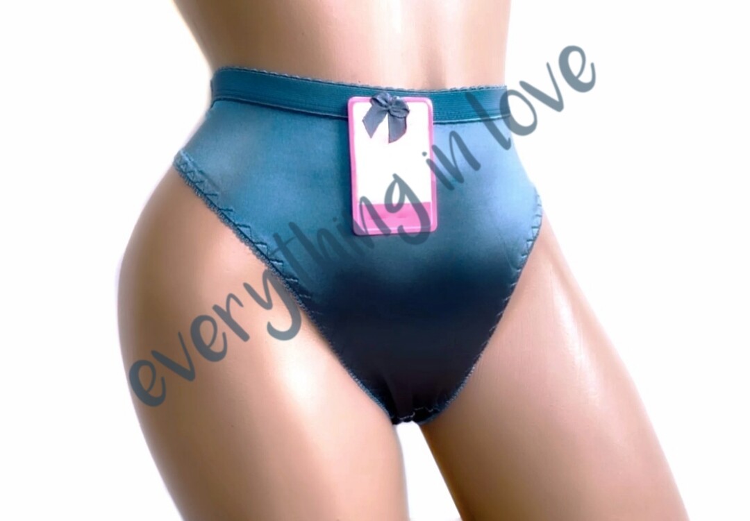 Women High Cut Full Coverage Comfort Satin Shiny Bikini Panty Underwear