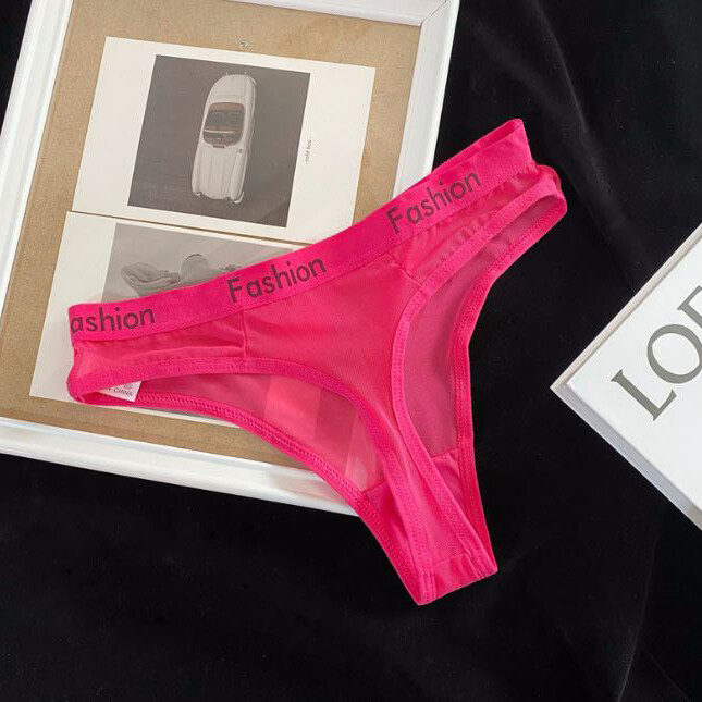 6 PCS Womens Sexy Panties Thong G string High Cut Sheer Ladies Underwear