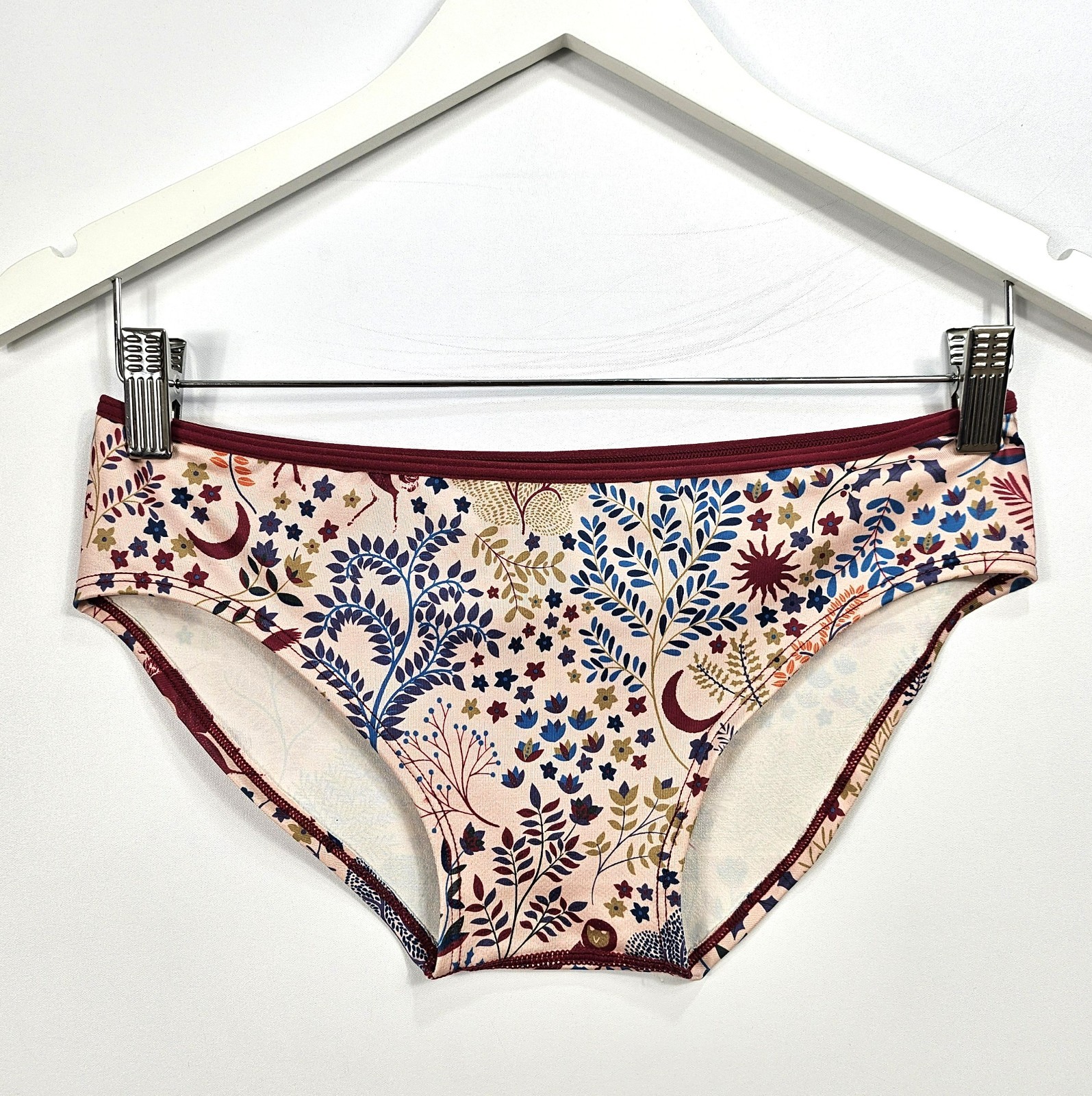 Anthropologie LyreBird Skin Seamless Printed Hipster Briefs Pink Floral S/M BNWT