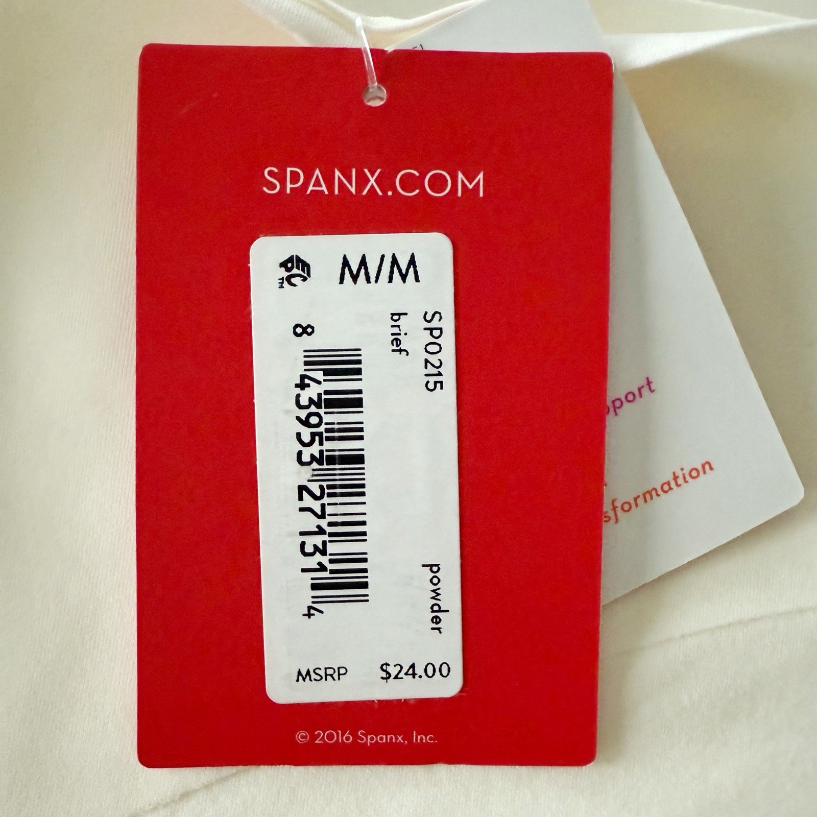 SPANX Undie-tectable Control Panties Brief SP0215 : Powder Ivory – M Medium NEW