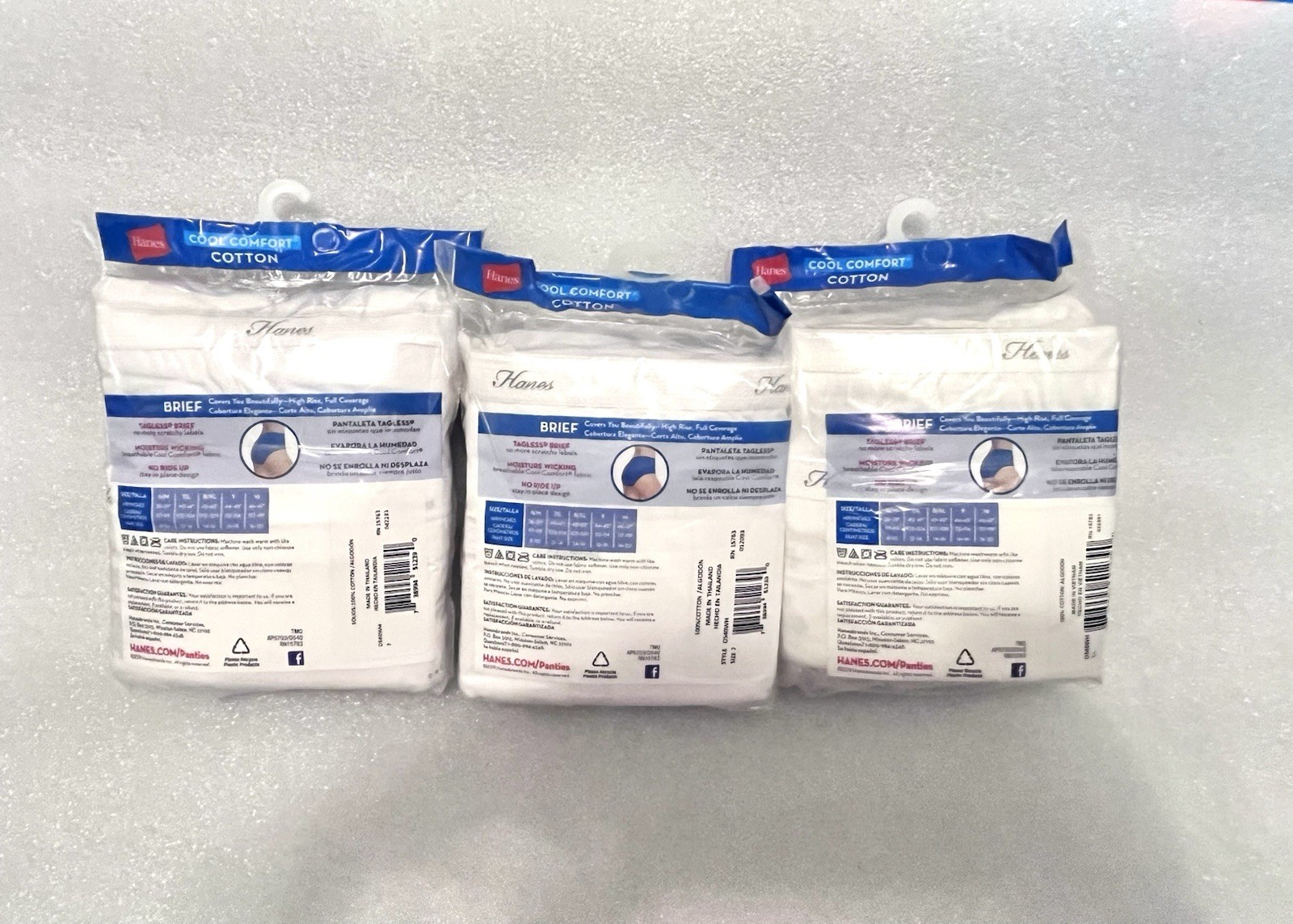 NEW 3 Sets (5 Pr per Pkg)-HANES Underwear-Womens 7/L-Cool Comfort Cotton=15 pr