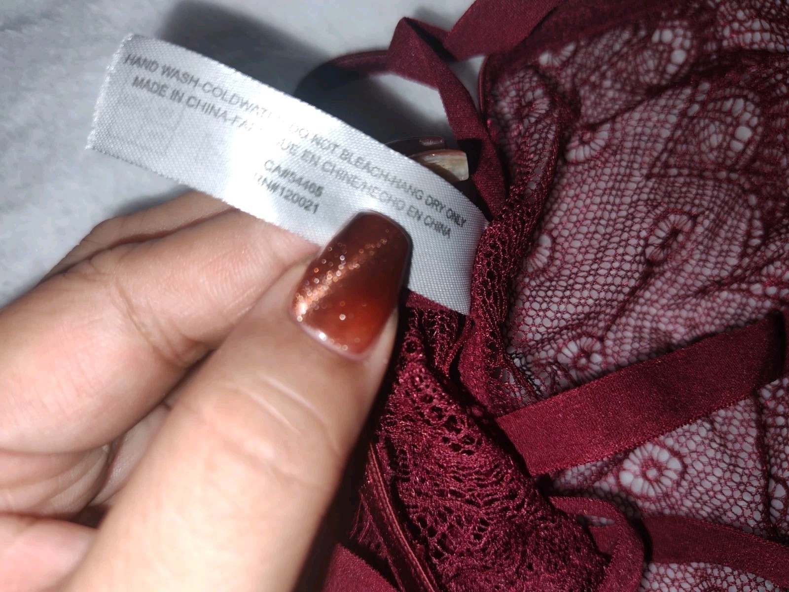 Wine Queen Size Sexy Caged Backless Panty