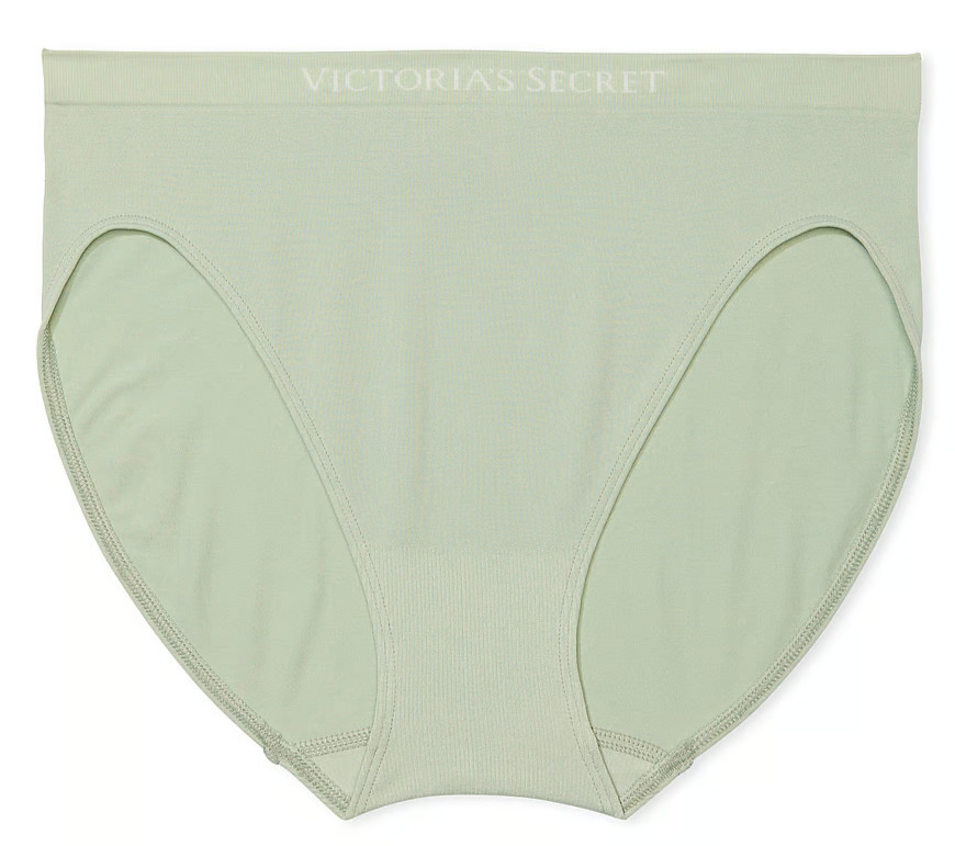 S T Green SEAMLESS NO SHOW FULLCOVER Victorias Secret High-Leg Waist Brief Panty