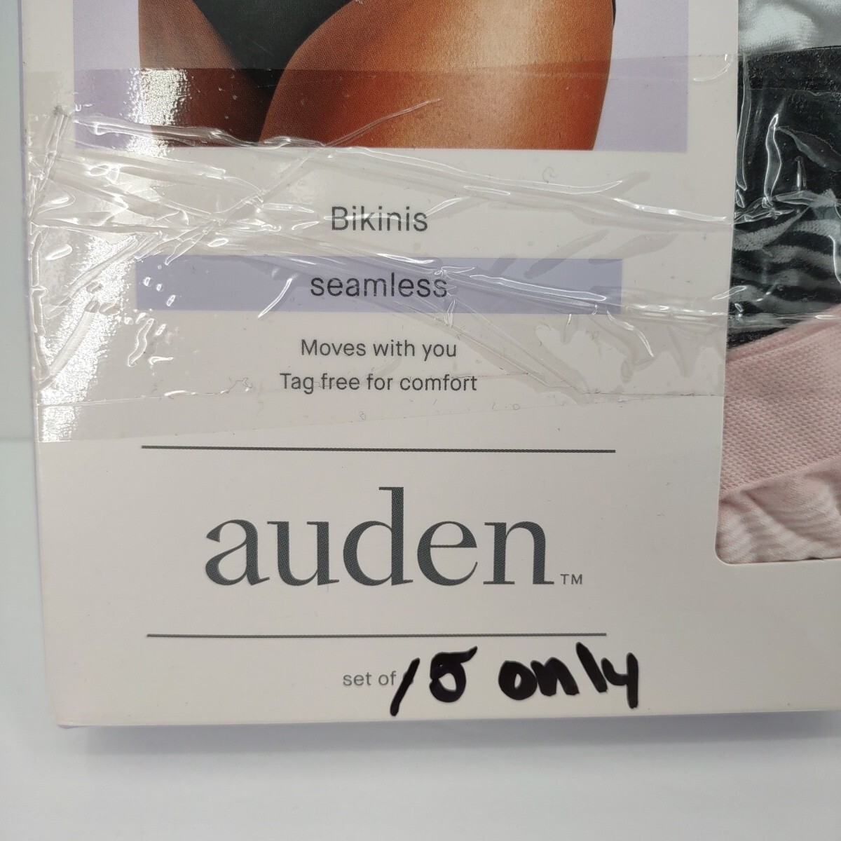Auden Underwear Womens Small 4-6 Bikinis 5-pk Seamless Tagless Comfort