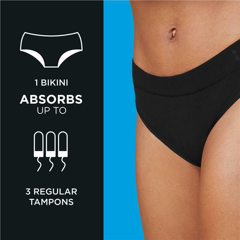 U By Kotex Thinx Reusable Period Undies Bikini Cut Regular 1 Pair Size 12