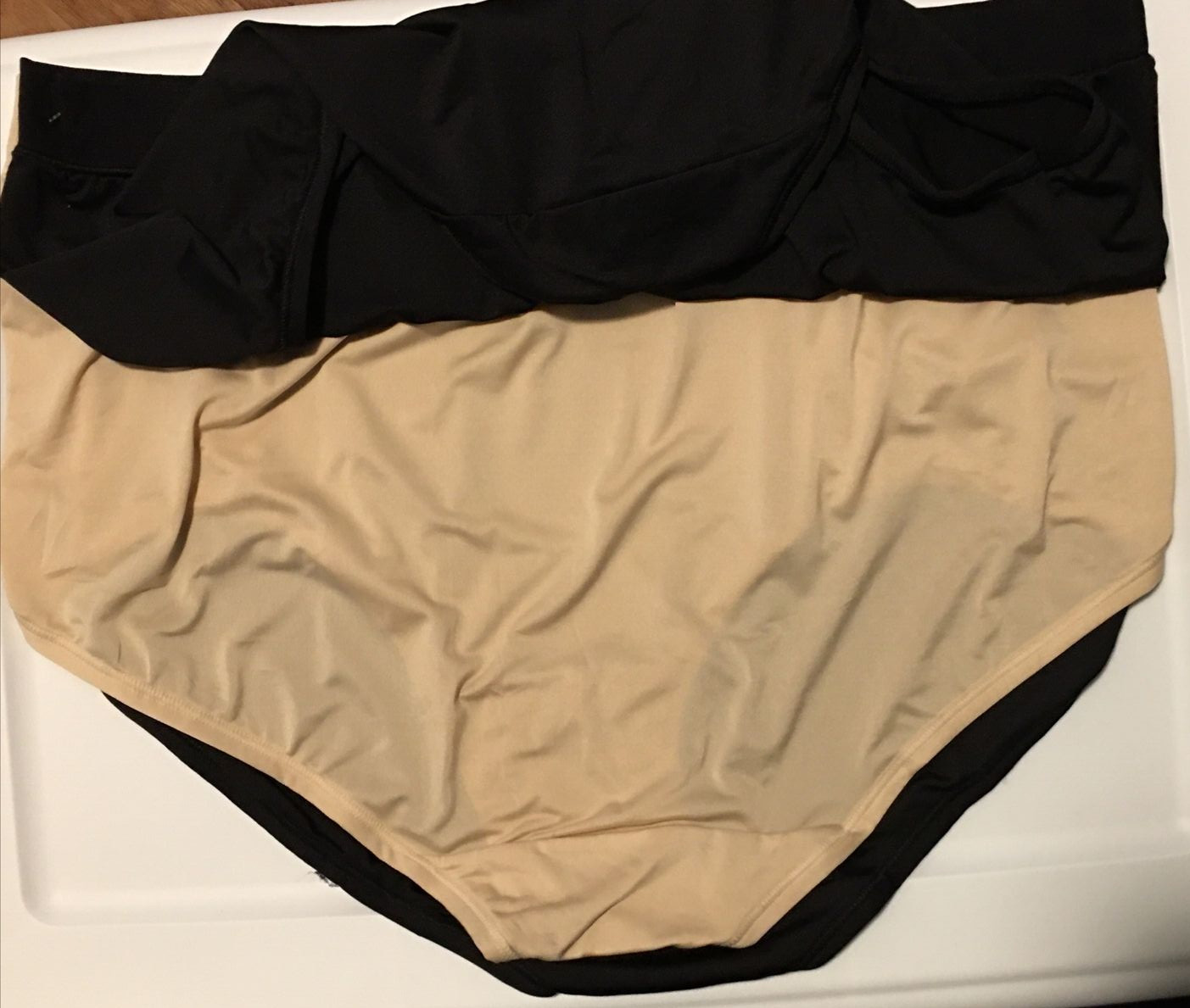 Vanity Fair Black-Black-Beige Microfiber 5XL/12 Radiant 3 PR Brief Panties Soft