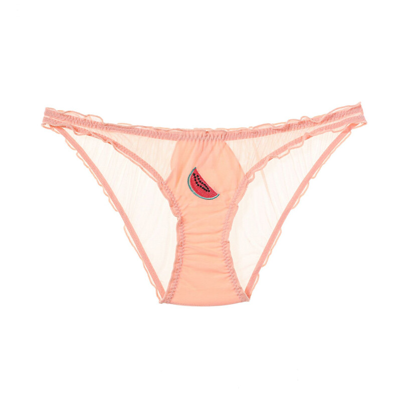Cute Mesh Underwear Women Sexy Lace Low-waist Pantie Perspective Triangle Pants.